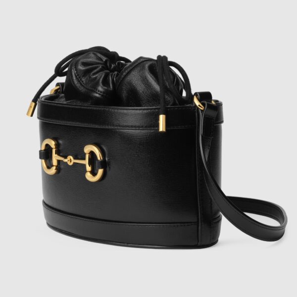 Gucci 1955 Horsebit Bucket Bag Black | Luna Bags