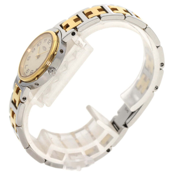 HERMES Watches Quartz Stainless Steel , SSxGP gold Clipper Ivory dial Women Used | Luna Bags