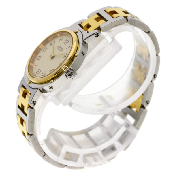 HERMES Watches Quartz Stainless Steel , SSxGP gold Clipper Ivory dial Women Used | Luna Bags