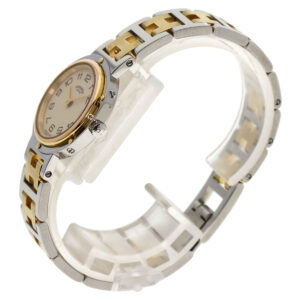 HERMES Watches Quartz Stainless Steel Silver Clipper old type Ivory dial | Luna Bags