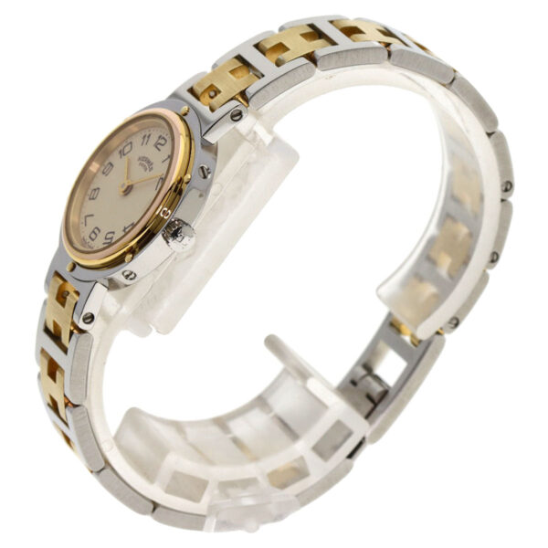 HERMES Watches Quartz Stainless Steel Silver Clipper old type Ivory dial | Luna Bags