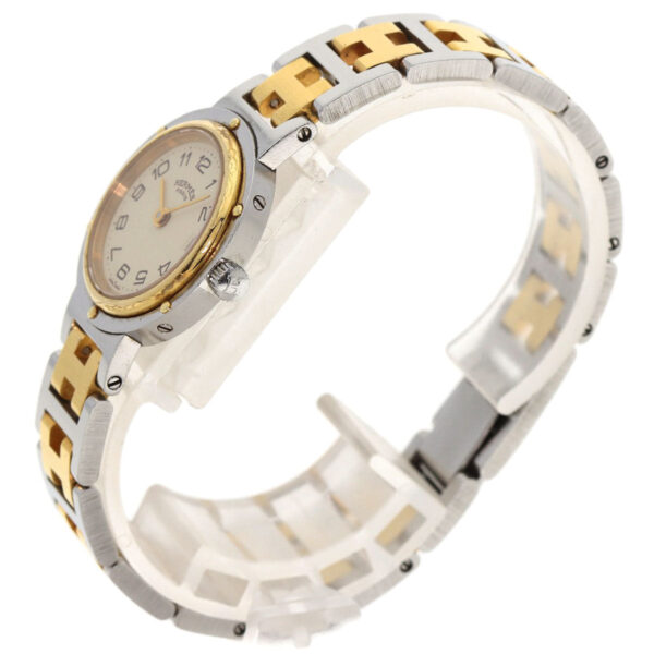 HERMES Watches Quartz Stainless Steel , SSxGP gold Clipper Old Belt cream dial Women Used | Luna Bags