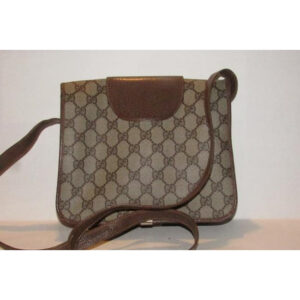 Gucci Horsebit Vintage Accessory Collection Brown Large G Logo Print | Luna Bags