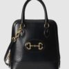 Gucci 1955 Horsebit Small Top Handle Bag Black | Luna Bags - Image 6