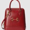 Gucci 1955 Horsebit Small Top Handle Bag Red | Luna Bags - Image 9