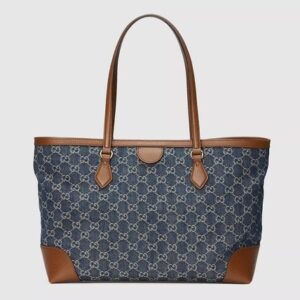Gucci GG Denim Medium Tote Bag | Luna Bags