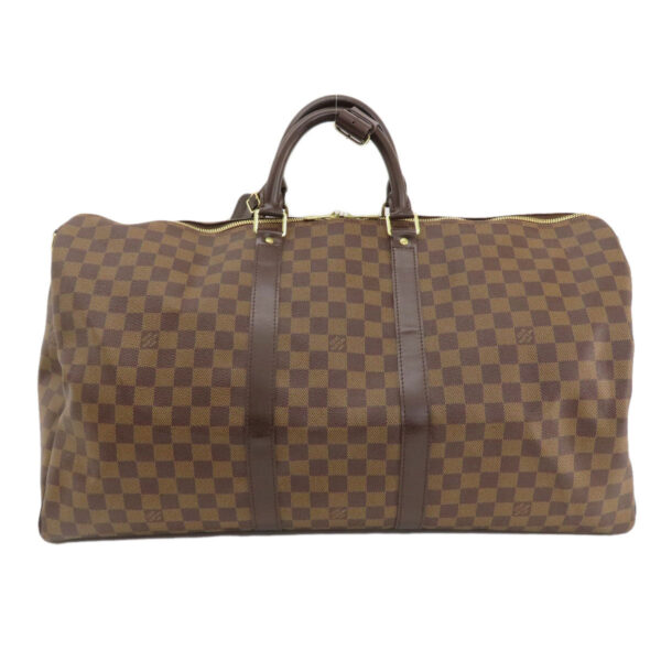 LOUIS VUITTON Boston Duffel bag N41414 Damier canvas Brown Keepall bandouliere55 Damier canvas | Luna Bags