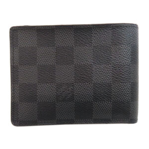 LOUIS VUITTON Bifold Wallet N62663 Damier canvas black Portefeuille Women Used | Luna Bags