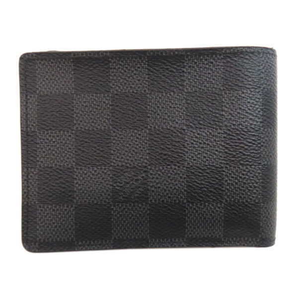 LOUIS VUITTON Bifold Wallet N62663 Damier canvas black Portefeuille Women Used | Luna Bags