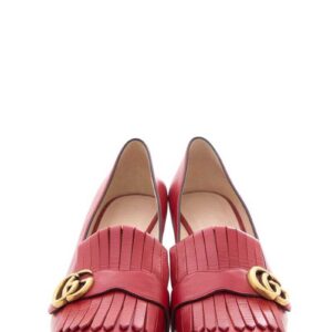 Gucci Red Leather Marmont Pumps SZ 41.5 | Luna Bags