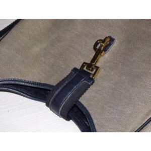 Gucci Jackie New O Logo Navy And Grey Leather Canvas Hobo Bag | Luna Bags