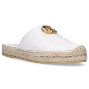 Gucci Leather Espadrille Sandal in White | Luna Bags
