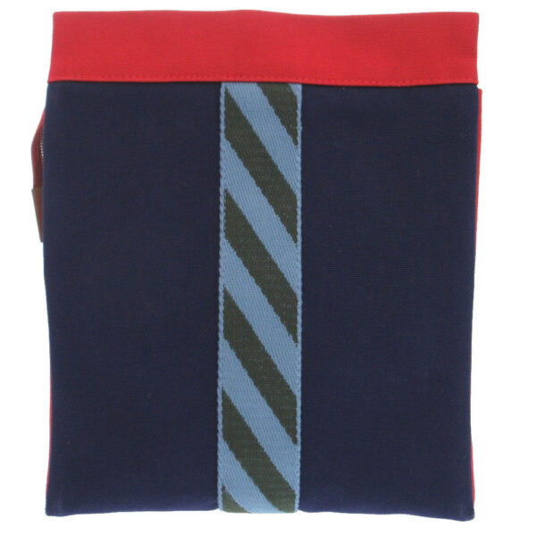 HERMES Clutch bag 456116 Canvas, Cotton Navy Jimetu Jumping High Case mens Used | Luna Bags