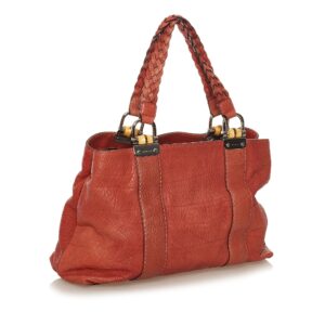 Gucci Bamboo Bar Tote Bag Red | Luna Bags
