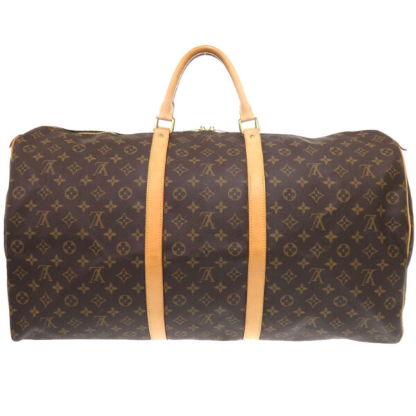 LOUIS VUITTON Boston Duffel bag M41422 Monogram canvas Brown Monogram Keepall 60 mens Used | Luna Bags