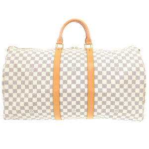 LOUIS VUITTON Boston Duffel bag N41429 Damier Azur Canvas white Keepall bandouliere55 | Luna Bags