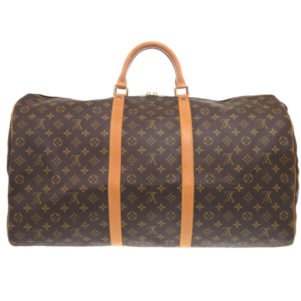 LOUIS VUITTON Boston Duffel bag M41422 Monogram canvas Brown Monogram Keepall 60 mens Used | Luna Bags