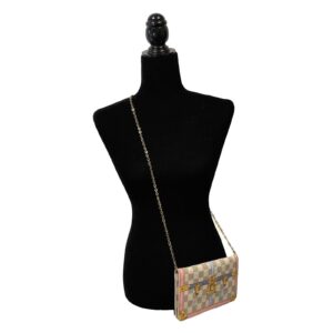 LOUIS VUITTON - Rare Damier Azur Summer Trunks Pochette Weekend Chain Crossbody | Luna Bags