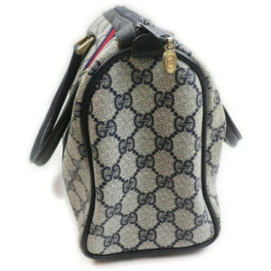 Gucci Boston Bag Guccissima With And Blue Navy G Printrednavy Stripe Leathercoated Canvas Satchel | Luna Bags