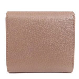 GUCCI Bifold Wallet 593587 leather beige Double G GG Marmont Medium Wallet Women Used | Luna Bags