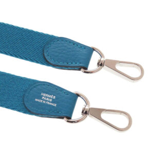 HERMES Shoulder strap canvas Blue Zanzibar Women Used | Luna Bags