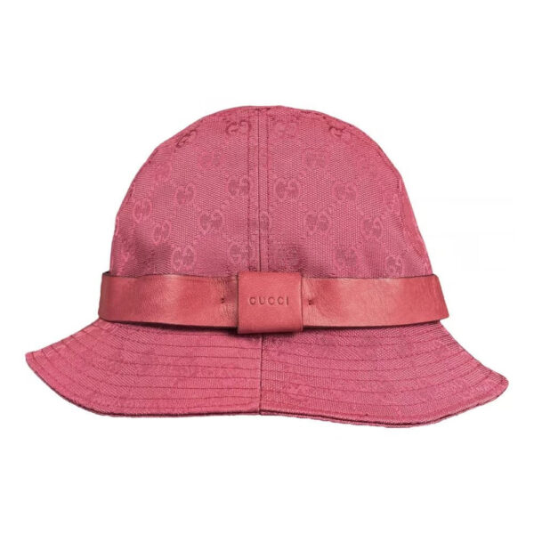 Gucci fuchsia pink Guccissima print Traditional Web Fedora | Luna Bags