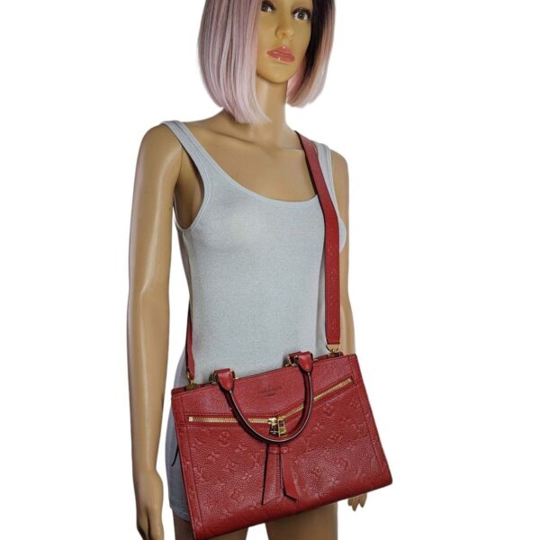 Louis Vuitton Red Monogram Empreinte Sully PM | Luna Bags