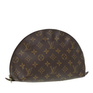 LOUIS VUITTON Monogram Trousse Demi Ronde Cosmetic Pouch M47520 LV Auth 84096 | Luna Bags