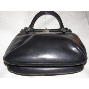 Gucci Vintage Buttery Soft Black Leather Satchel | Luna Bags