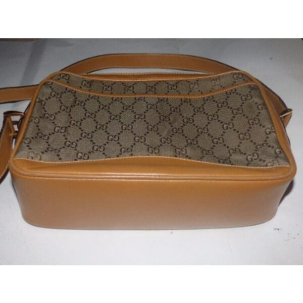 Gucci Shades Of Brown Leather Canvas Cross Body Bag | Luna Bags