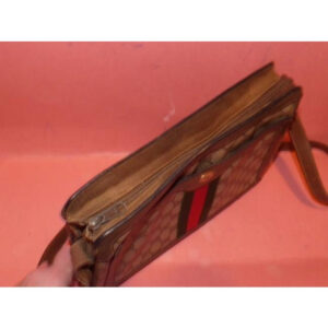 Gucci Ophidia Messenger W Guccissima Print Redgreen Stripe Brown Leather And Gg Leather Shoulder Bag | Luna Bags