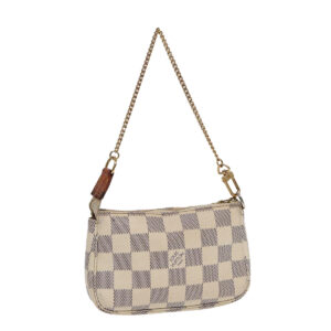 LOUIS VUITTON Damier Azur Mini Pochette Accessoires Pouch N63005 LV Auth 86634 | Luna Bags