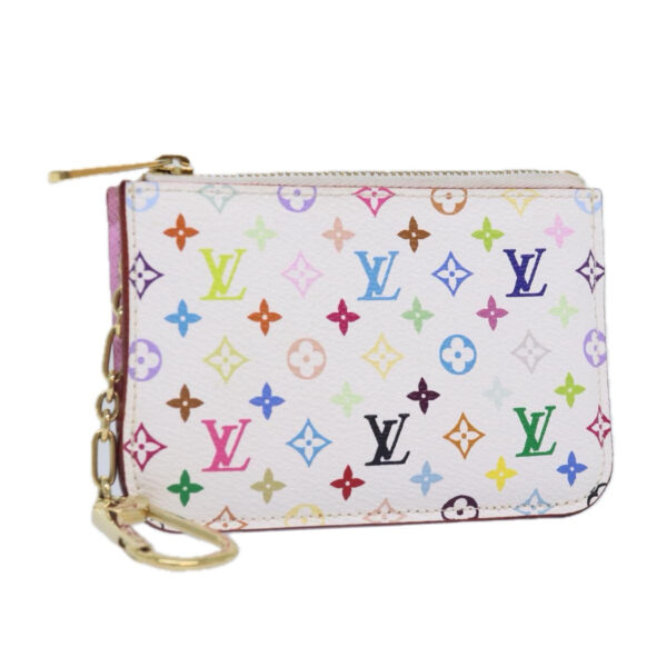 LOUIS VUITTON Multicolor Pochette Cles NM Coin Purse White M93734 LV Auth 86947 | Luna Bags
