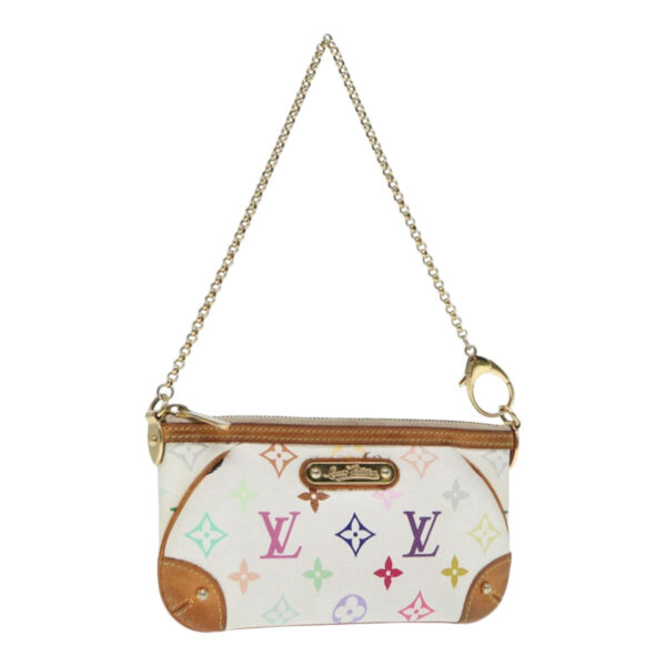 LOUIS VUITTON Multicolor Pochette Mira MM Pouch White M60096 LV Auth 87357 | Luna Bags