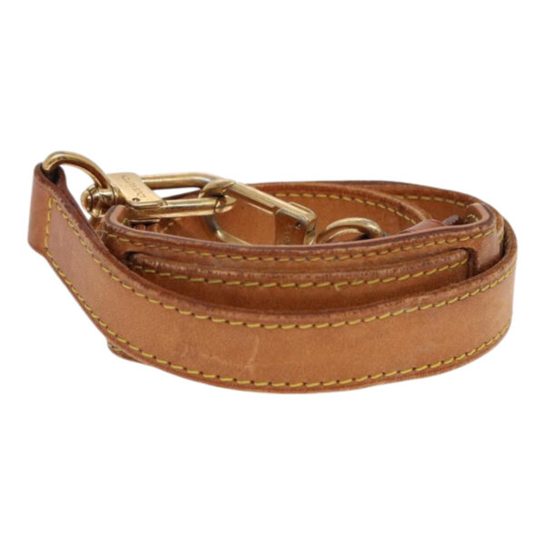 LOUIS VUITTON Adjustable Shoulder Strap Leather 32.7"-39.8" Beige Auth 87472 | Luna Bags
