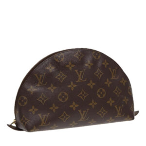 LOUIS VUITTON Monogram Trousse Demi Ronde Cosmetic Pouch M47520 LV Auth 87547 | Luna Bags