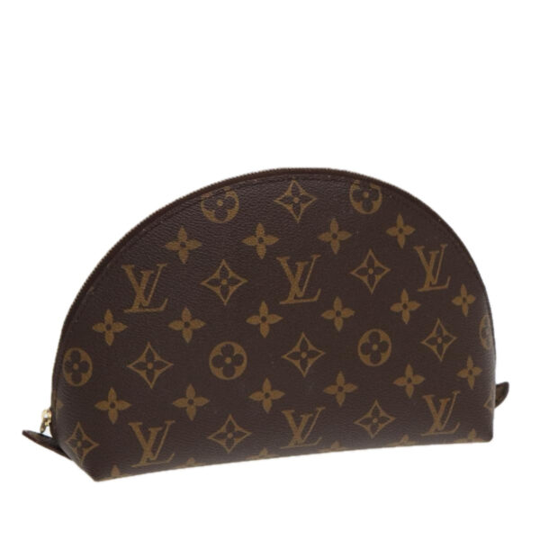 LOUIS VUITTON Monogram Trousse Demi Ronde Cosmetic Pouch M47520 LV Auth 87600 | Luna Bags