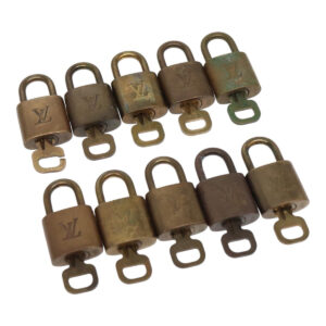 LOUIS VUITTON Padlock 10set metal Gold Tone LV Auth 87706 | Luna Bags