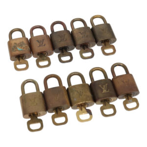 LOUIS VUITTON Padlock 10set metal Gold Tone LV Auth 87707 | Luna Bags