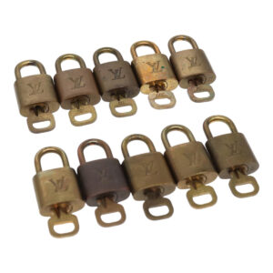 LOUIS VUITTON Padlock 10set metal Gold Tone LV Auth 87708 | Luna Bags