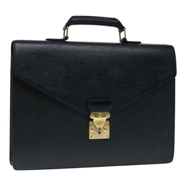 LOUIS VUITTON Epi Serviette Conseiller Briefcase Black M54422 LV Auth 87891 | Luna Bags