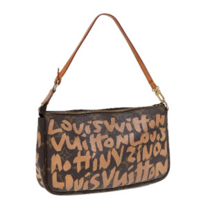 LOUIS VUITTON Monogram Graffiti Pochette Accessoires Orange M92193 LV Auth 88518 | Luna Bags