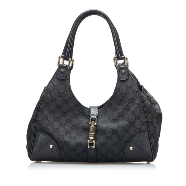 Gucci GG Canvas Nailhead Jackie O Handbag | Luna Bags