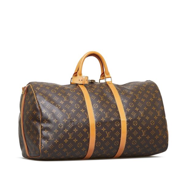 LOUIS VUITTON Monogram Keepall Bandouliere 55 Travel Bag | Luna Bags
