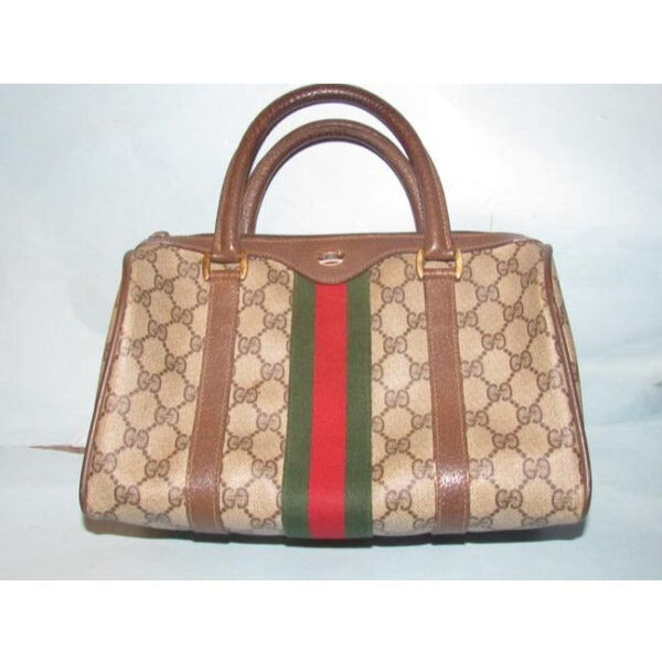 Gucci Boston Bag Guccissima Print Coated And Leather Brown Patent Gg Canvas Satchel | Luna Bags