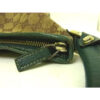 Gucci Abbey Vintage Brown Large G Logo Print Canvas And Teal Green Leather | Luna Bags - Image 9