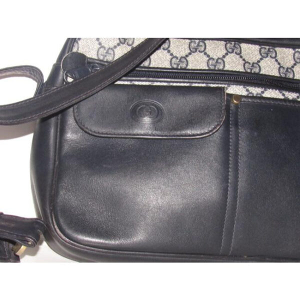 Gucci Vintage Pursesdesigner Purses Shades Of Blue With Large G Logo Print Coated Canvas And Leather | Luna Bags