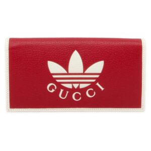 GUCCI adidas Collaboration Chain Wallet Red/White 621892 Leather | Luna Bags