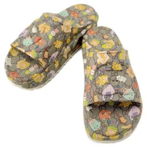 GUCCI Animal Print Sandals Beige/Multicolor 737518 Rubber Size 10 | Luna Bags