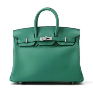 HERMES Birkin Verso Vert Vertigo/Celeste Swift Leather Size 25 | Luna Bags
